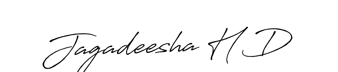 Also we have Jagadeesha H D name is the best signature style. Create professional handwritten signature collection using Antro_Vectra_Bolder autograph style. Jagadeesha H D signature style 7 images and pictures png