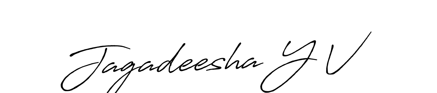 Also You can easily find your signature by using the search form. We will create Jagadeesha Y V name handwritten signature images for you free of cost using Antro_Vectra_Bolder sign style. Jagadeesha Y V signature style 7 images and pictures png