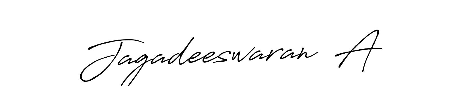Create a beautiful signature design for name Jagadeeswaran  A. With this signature (Antro_Vectra_Bolder) fonts, you can make a handwritten signature for free. Jagadeeswaran  A signature style 7 images and pictures png