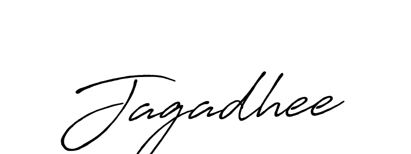 Make a beautiful signature design for name Jagadhee. With this signature (Antro_Vectra_Bolder) style, you can create a handwritten signature for free. Jagadhee signature style 7 images and pictures png