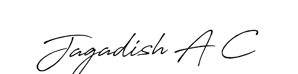 Jagadish A C stylish signature style. Best Handwritten Sign (Antro_Vectra_Bolder) for my name. Handwritten Signature Collection Ideas for my name Jagadish A C. Jagadish A C signature style 7 images and pictures png