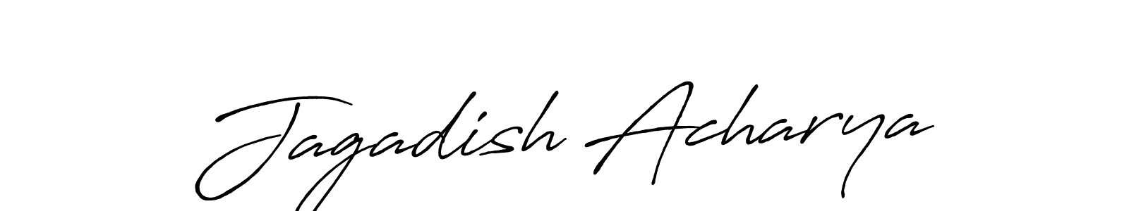 Make a beautiful signature design for name Jagadish Acharya. With this signature (Antro_Vectra_Bolder) style, you can create a handwritten signature for free. Jagadish Acharya signature style 7 images and pictures png