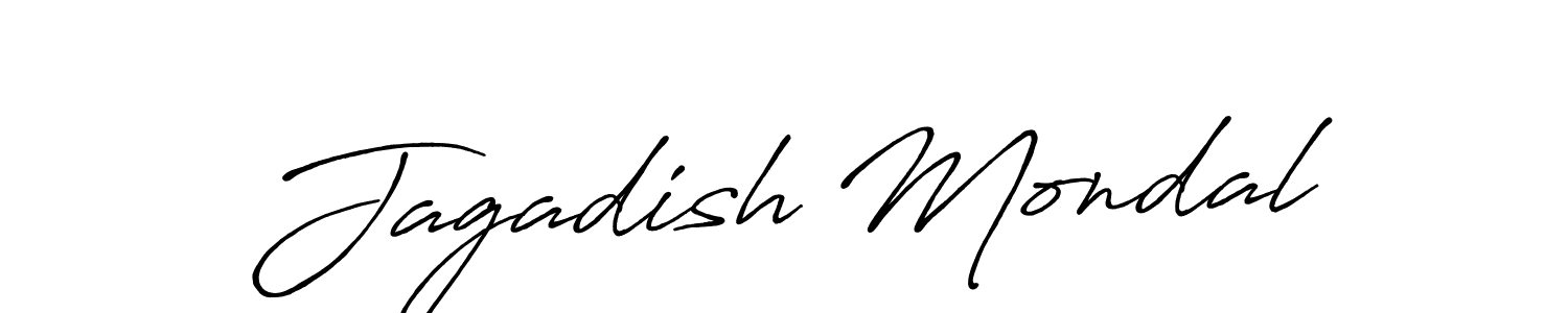 How to make Jagadish Mondal name signature. Use Antro_Vectra_Bolder style for creating short signs online. This is the latest handwritten sign. Jagadish Mondal signature style 7 images and pictures png