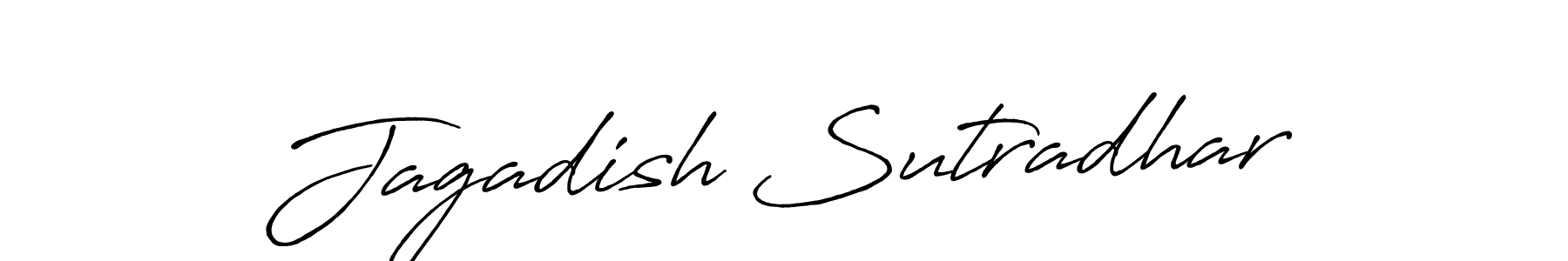 Create a beautiful signature design for name Jagadish Sutradhar. With this signature (Antro_Vectra_Bolder) fonts, you can make a handwritten signature for free. Jagadish Sutradhar signature style 7 images and pictures png