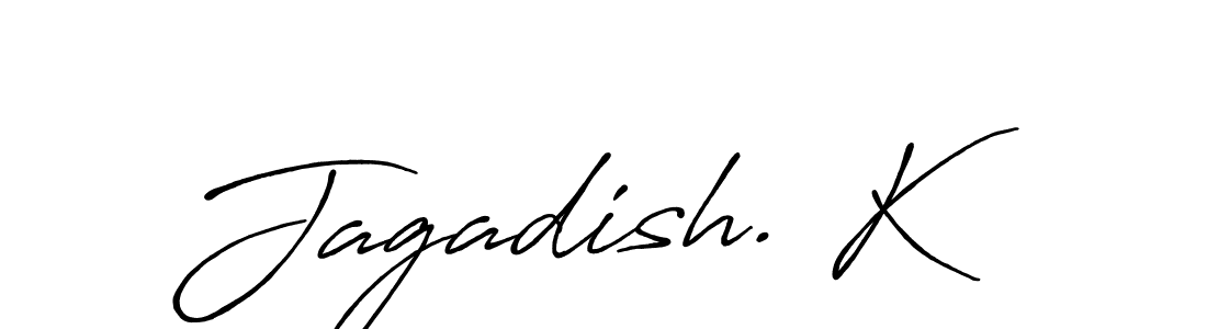 The best way (Antro_Vectra_Bolder) to make a short signature is to pick only two or three words in your name. The name Jagadish. K include a total of six letters. For converting this name. Jagadish. K signature style 7 images and pictures png