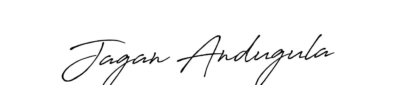 Create a beautiful signature design for name Jagan Andugula. With this signature (Antro_Vectra_Bolder) fonts, you can make a handwritten signature for free. Jagan Andugula signature style 7 images and pictures png