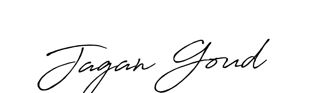 How to make Jagan Goud name signature. Use Antro_Vectra_Bolder style for creating short signs online. This is the latest handwritten sign. Jagan Goud signature style 7 images and pictures png