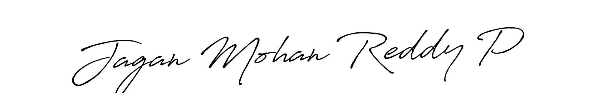 Use a signature maker to create a handwritten signature online. With this signature software, you can design (Antro_Vectra_Bolder) your own signature for name Jagan Mohan Reddy P. Jagan Mohan Reddy P signature style 7 images and pictures png