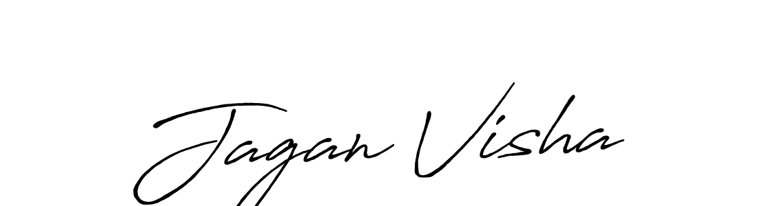 Jagan Visha stylish signature style. Best Handwritten Sign (Antro_Vectra_Bolder) for my name. Handwritten Signature Collection Ideas for my name Jagan Visha. Jagan Visha signature style 7 images and pictures png