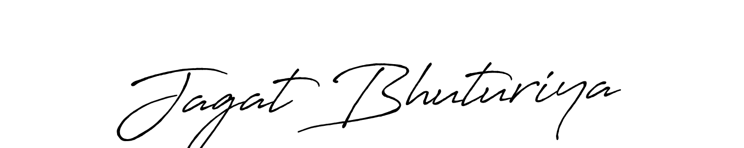 Design your own signature with our free online signature maker. With this signature software, you can create a handwritten (Antro_Vectra_Bolder) signature for name Jagat Bhuturiya. Jagat Bhuturiya signature style 7 images and pictures png