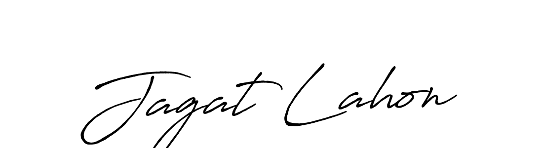 Make a beautiful signature design for name Jagat Lahon. With this signature (Antro_Vectra_Bolder) style, you can create a handwritten signature for free. Jagat Lahon signature style 7 images and pictures png