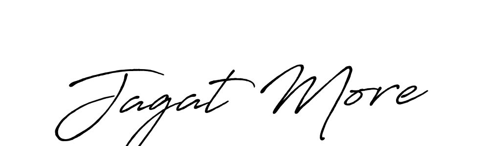 Create a beautiful signature design for name Jagat More. With this signature (Antro_Vectra_Bolder) fonts, you can make a handwritten signature for free. Jagat More signature style 7 images and pictures png