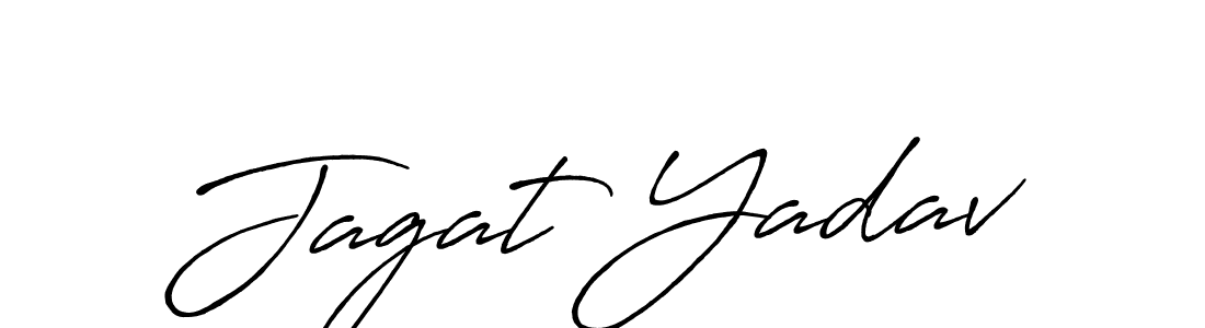 Use a signature maker to create a handwritten signature online. With this signature software, you can design (Antro_Vectra_Bolder) your own signature for name Jagat Yadav. Jagat Yadav signature style 7 images and pictures png