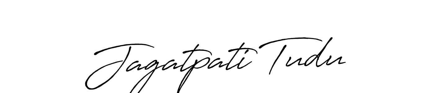 Create a beautiful signature design for name Jagatpati Tudu. With this signature (Antro_Vectra_Bolder) fonts, you can make a handwritten signature for free. Jagatpati Tudu signature style 7 images and pictures png