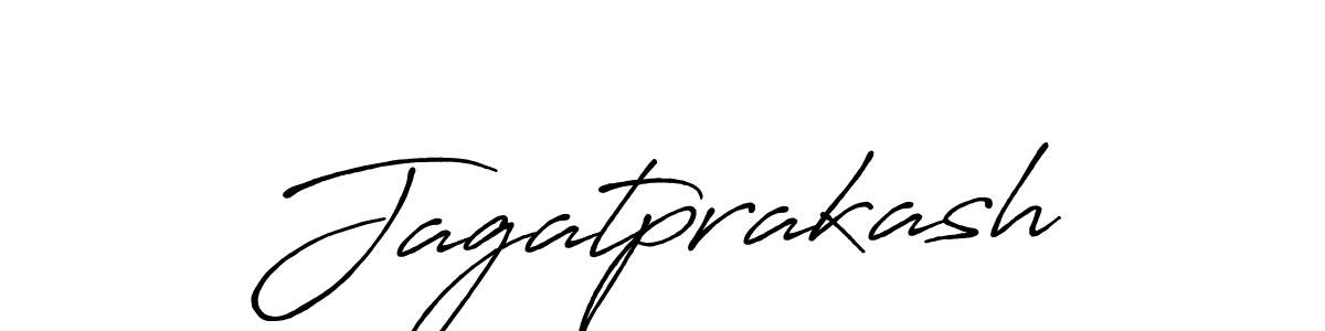 Make a beautiful signature design for name Jagatprakash. With this signature (Antro_Vectra_Bolder) style, you can create a handwritten signature for free. Jagatprakash signature style 7 images and pictures png