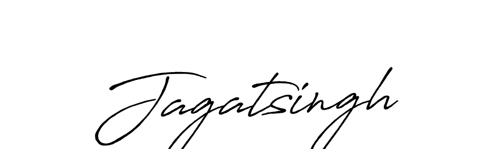 How to make Jagatsingh name signature. Use Antro_Vectra_Bolder style for creating short signs online. This is the latest handwritten sign. Jagatsingh signature style 7 images and pictures png
