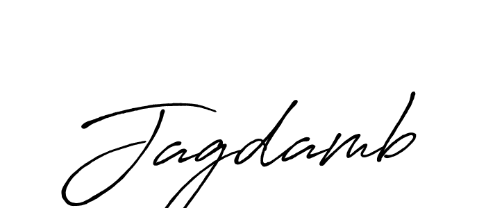 Use a signature maker to create a handwritten signature online. With this signature software, you can design (Antro_Vectra_Bolder) your own signature for name Jagdamb. Jagdamb signature style 7 images and pictures png