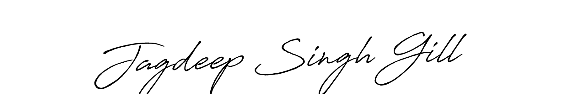 Make a beautiful signature design for name Jagdeep Singh Gill. With this signature (Antro_Vectra_Bolder) style, you can create a handwritten signature for free. Jagdeep Singh Gill signature style 7 images and pictures png