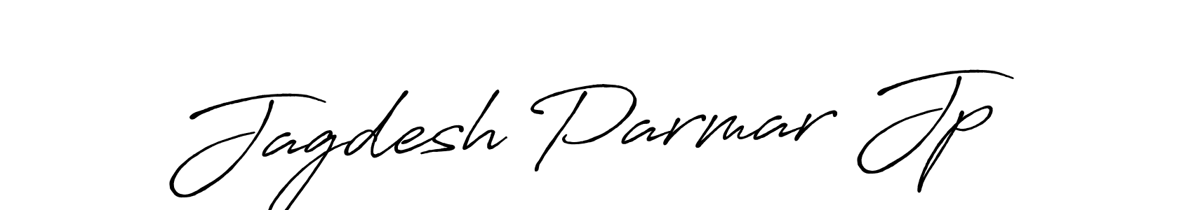 How to make Jagdesh Parmar Jp name signature. Use Antro_Vectra_Bolder style for creating short signs online. This is the latest handwritten sign. Jagdesh Parmar Jp signature style 7 images and pictures png