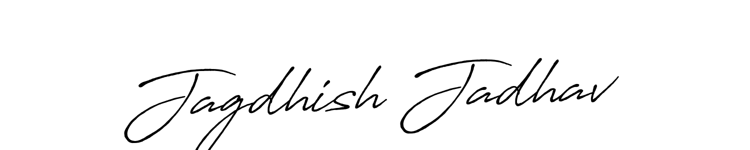 This is the best signature style for the Jagdhish Jadhav name. Also you like these signature font (Antro_Vectra_Bolder). Mix name signature. Jagdhish Jadhav signature style 7 images and pictures png