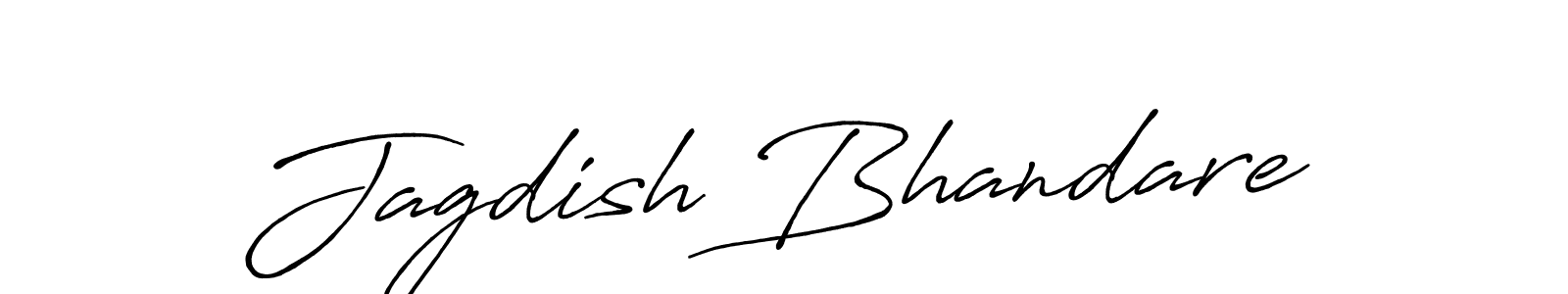 Make a beautiful signature design for name Jagdish Bhandare. With this signature (Antro_Vectra_Bolder) style, you can create a handwritten signature for free. Jagdish Bhandare signature style 7 images and pictures png