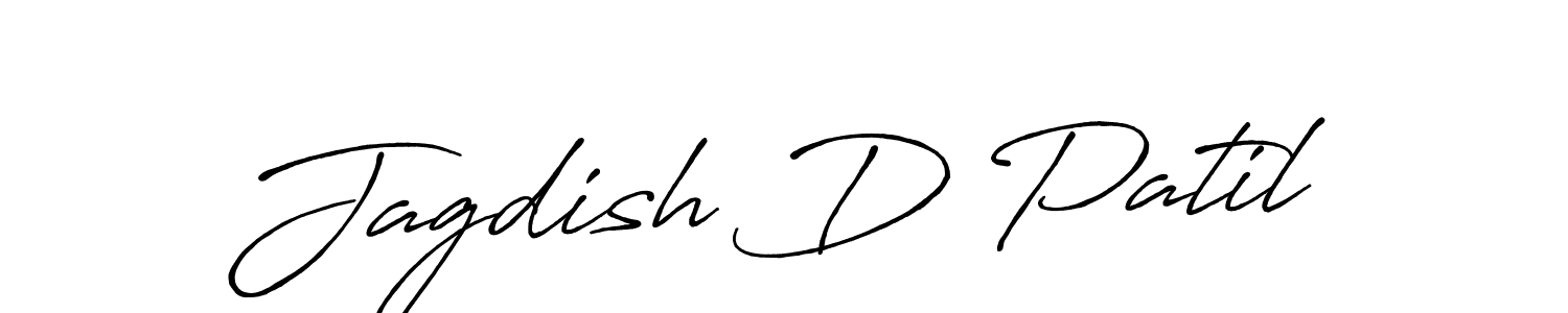 How to make Jagdish D Patil name signature. Use Antro_Vectra_Bolder style for creating short signs online. This is the latest handwritten sign. Jagdish D Patil signature style 7 images and pictures png