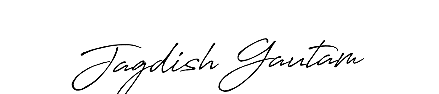 Make a beautiful signature design for name Jagdish Gautam. With this signature (Antro_Vectra_Bolder) style, you can create a handwritten signature for free. Jagdish Gautam signature style 7 images and pictures png