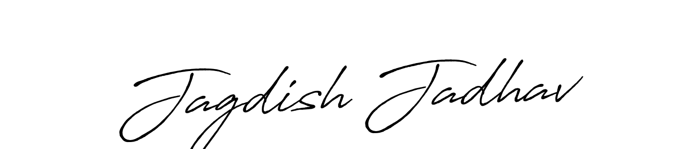 Jagdish Jadhav stylish signature style. Best Handwritten Sign (Antro_Vectra_Bolder) for my name. Handwritten Signature Collection Ideas for my name Jagdish Jadhav. Jagdish Jadhav signature style 7 images and pictures png