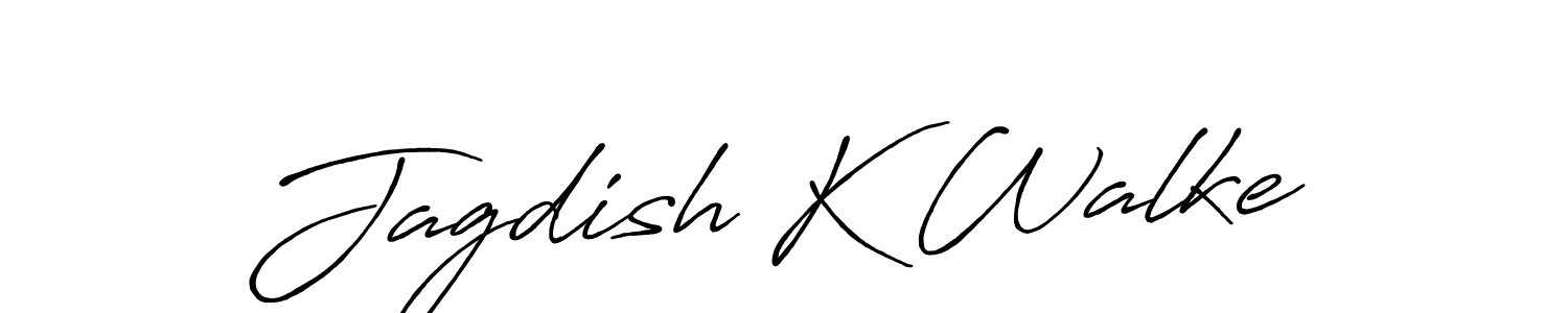 Create a beautiful signature design for name Jagdish K Walke. With this signature (Antro_Vectra_Bolder) fonts, you can make a handwritten signature for free. Jagdish K Walke signature style 7 images and pictures png