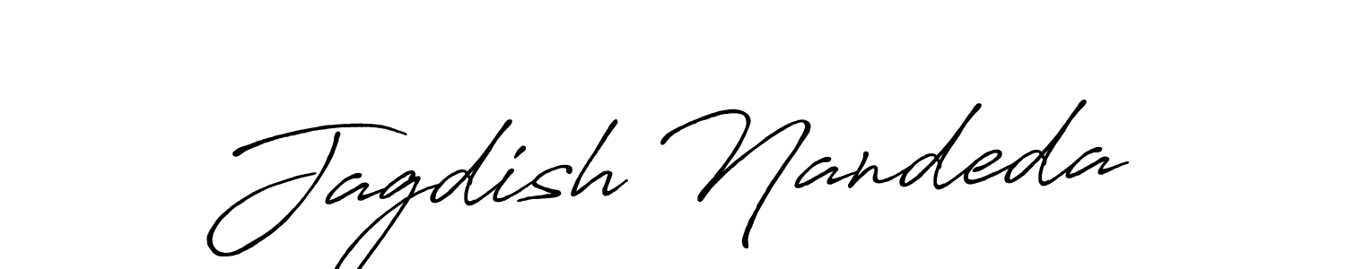 This is the best signature style for the Jagdish Nandeda name. Also you like these signature font (Antro_Vectra_Bolder). Mix name signature. Jagdish Nandeda signature style 7 images and pictures png