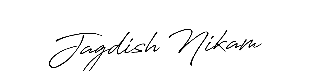 Design your own signature with our free online signature maker. With this signature software, you can create a handwritten (Antro_Vectra_Bolder) signature for name Jagdish Nikam. Jagdish Nikam signature style 7 images and pictures png