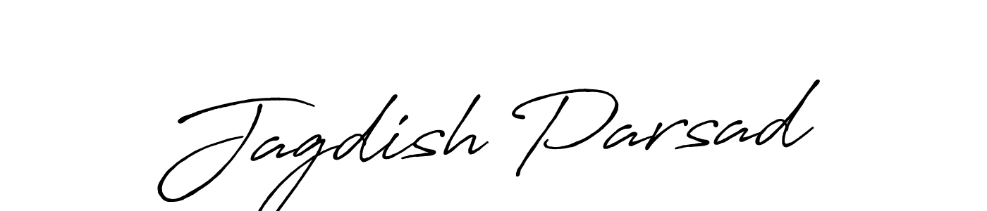 How to make Jagdish Parsad name signature. Use Antro_Vectra_Bolder style for creating short signs online. This is the latest handwritten sign. Jagdish Parsad signature style 7 images and pictures png