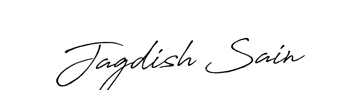 Design your own signature with our free online signature maker. With this signature software, you can create a handwritten (Antro_Vectra_Bolder) signature for name Jagdish Sain. Jagdish Sain signature style 7 images and pictures png