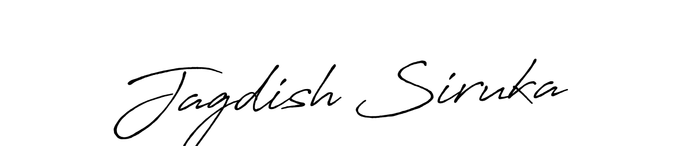 Design your own signature with our free online signature maker. With this signature software, you can create a handwritten (Antro_Vectra_Bolder) signature for name Jagdish Siruka. Jagdish Siruka signature style 7 images and pictures png