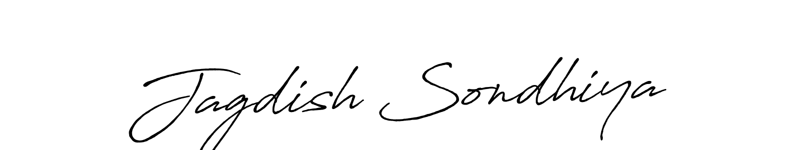 Jagdish Sondhiya stylish signature style. Best Handwritten Sign (Antro_Vectra_Bolder) for my name. Handwritten Signature Collection Ideas for my name Jagdish Sondhiya. Jagdish Sondhiya signature style 7 images and pictures png