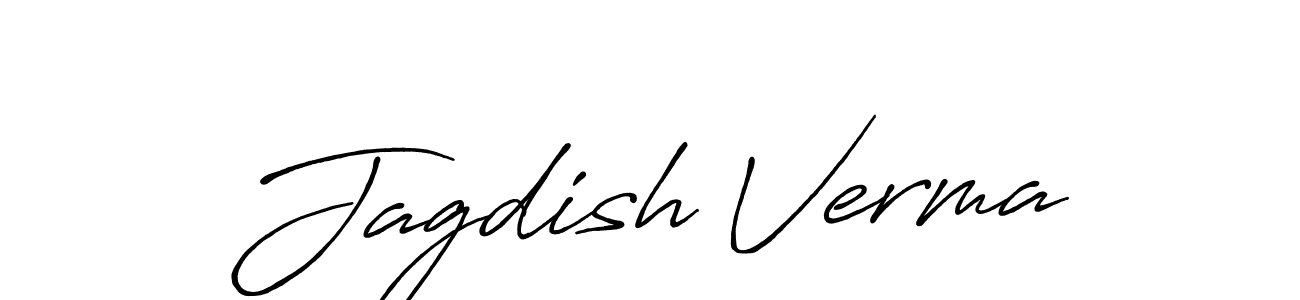 Design your own signature with our free online signature maker. With this signature software, you can create a handwritten (Antro_Vectra_Bolder) signature for name Jagdish Verma. Jagdish Verma signature style 7 images and pictures png