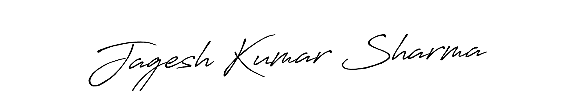 Create a beautiful signature design for name Jagesh Kumar Sharma. With this signature (Antro_Vectra_Bolder) fonts, you can make a handwritten signature for free. Jagesh Kumar Sharma signature style 7 images and pictures png