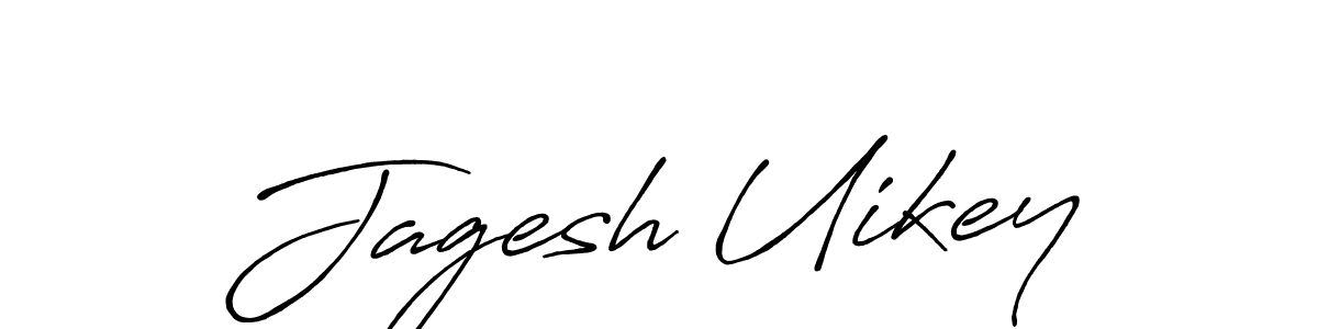 How to make Jagesh Uikey name signature. Use Antro_Vectra_Bolder style for creating short signs online. This is the latest handwritten sign. Jagesh Uikey signature style 7 images and pictures png