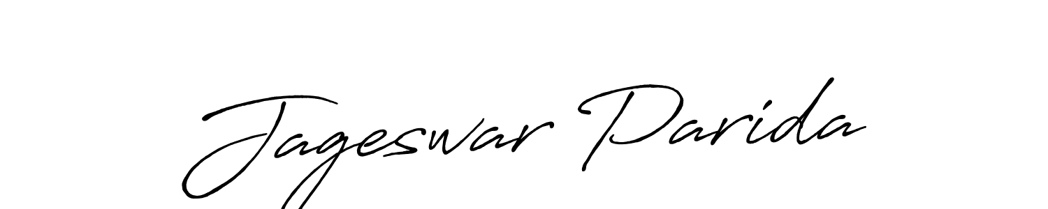 Create a beautiful signature design for name Jageswar Parida. With this signature (Antro_Vectra_Bolder) fonts, you can make a handwritten signature for free. Jageswar Parida signature style 7 images and pictures png