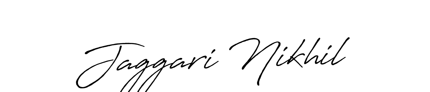 How to make Jaggari Nikhil signature? Antro_Vectra_Bolder is a professional autograph style. Create handwritten signature for Jaggari Nikhil name. Jaggari Nikhil signature style 7 images and pictures png