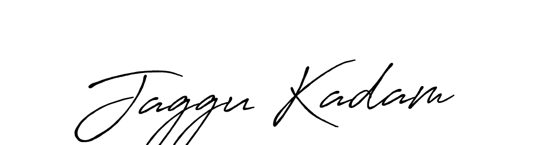 Design your own signature with our free online signature maker. With this signature software, you can create a handwritten (Antro_Vectra_Bolder) signature for name Jaggu Kadam. Jaggu Kadam signature style 7 images and pictures png