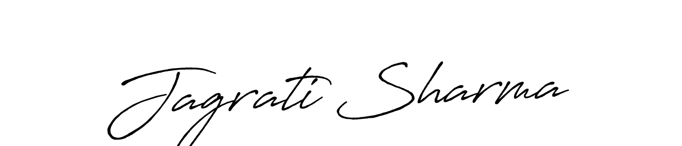 Make a short Jagrati Sharma signature style. Manage your documents anywhere anytime using Antro_Vectra_Bolder. Create and add eSignatures, submit forms, share and send files easily. Jagrati Sharma signature style 7 images and pictures png
