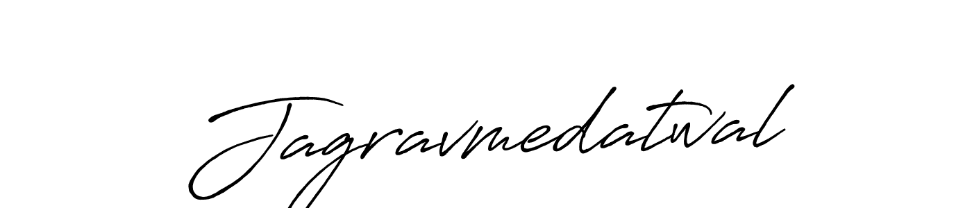 How to make Jagravmedatwal name signature. Use Antro_Vectra_Bolder style for creating short signs online. This is the latest handwritten sign. Jagravmedatwal signature style 7 images and pictures png