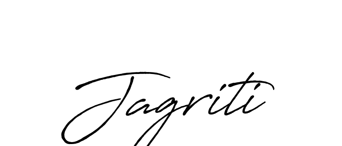 How to make Jagriti name signature. Use Antro_Vectra_Bolder style for creating short signs online. This is the latest handwritten sign. Jagriti signature style 7 images and pictures png