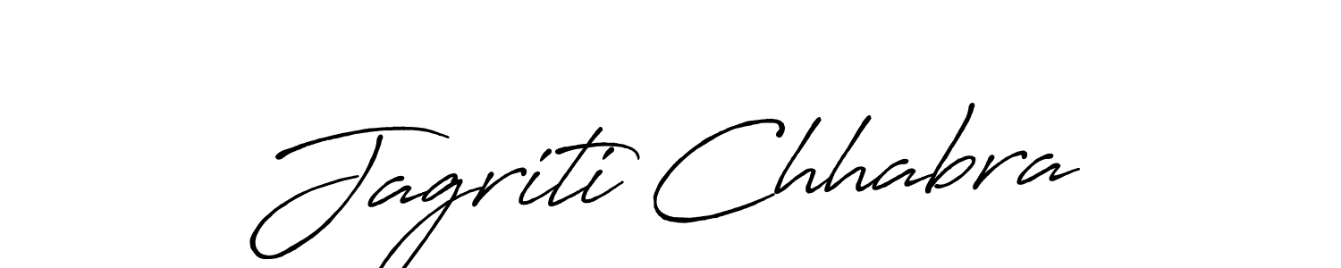 Jagriti Chhabra stylish signature style. Best Handwritten Sign (Antro_Vectra_Bolder) for my name. Handwritten Signature Collection Ideas for my name Jagriti Chhabra. Jagriti Chhabra signature style 7 images and pictures png