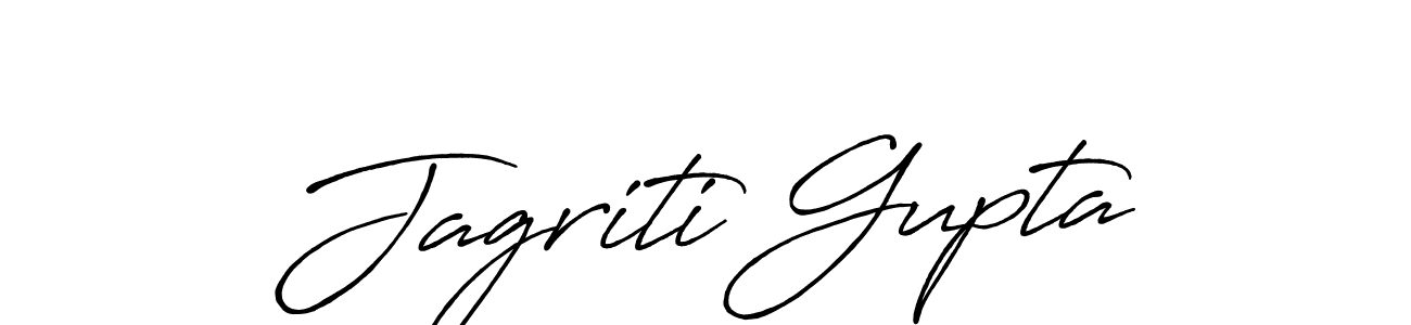Jagriti Gupta stylish signature style. Best Handwritten Sign (Antro_Vectra_Bolder) for my name. Handwritten Signature Collection Ideas for my name Jagriti Gupta. Jagriti Gupta signature style 7 images and pictures png