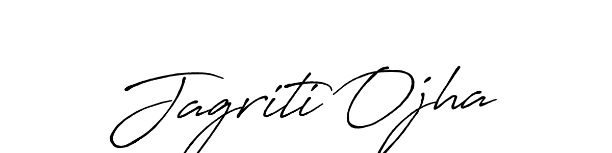 Design your own signature with our free online signature maker. With this signature software, you can create a handwritten (Antro_Vectra_Bolder) signature for name Jagriti Ojha. Jagriti Ojha signature style 7 images and pictures png