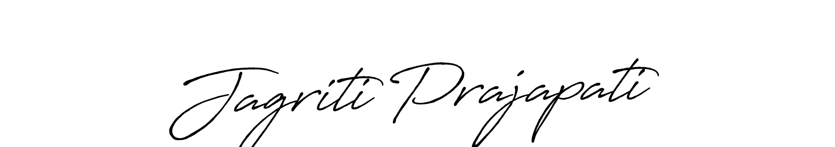 Make a beautiful signature design for name Jagriti Prajapati. With this signature (Antro_Vectra_Bolder) style, you can create a handwritten signature for free. Jagriti Prajapati signature style 7 images and pictures png