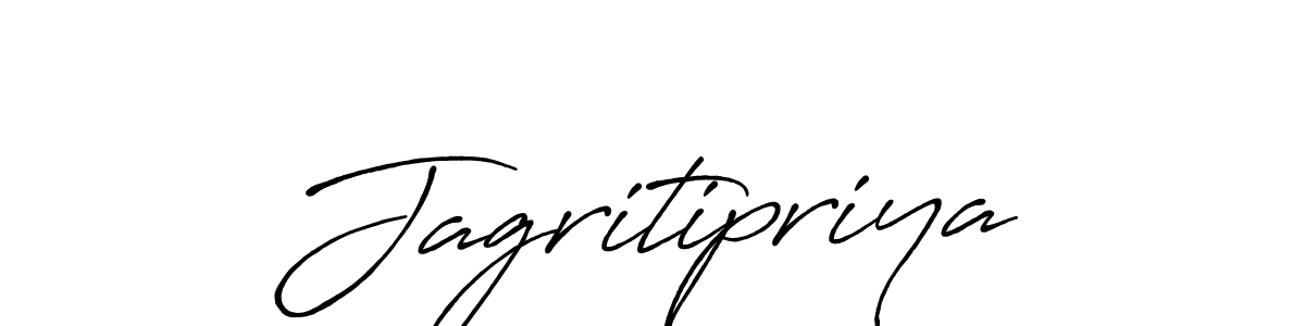 Create a beautiful signature design for name Jagritipriya. With this signature (Antro_Vectra_Bolder) fonts, you can make a handwritten signature for free. Jagritipriya signature style 7 images and pictures png