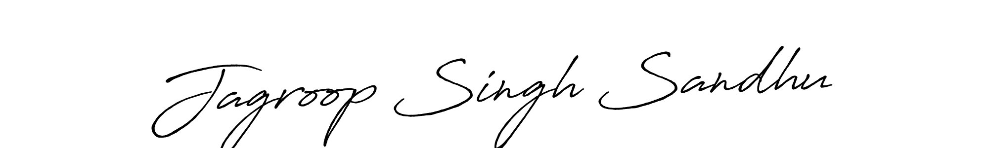 Create a beautiful signature design for name Jagroop Singh Sandhu. With this signature (Antro_Vectra_Bolder) fonts, you can make a handwritten signature for free. Jagroop Singh Sandhu signature style 7 images and pictures png